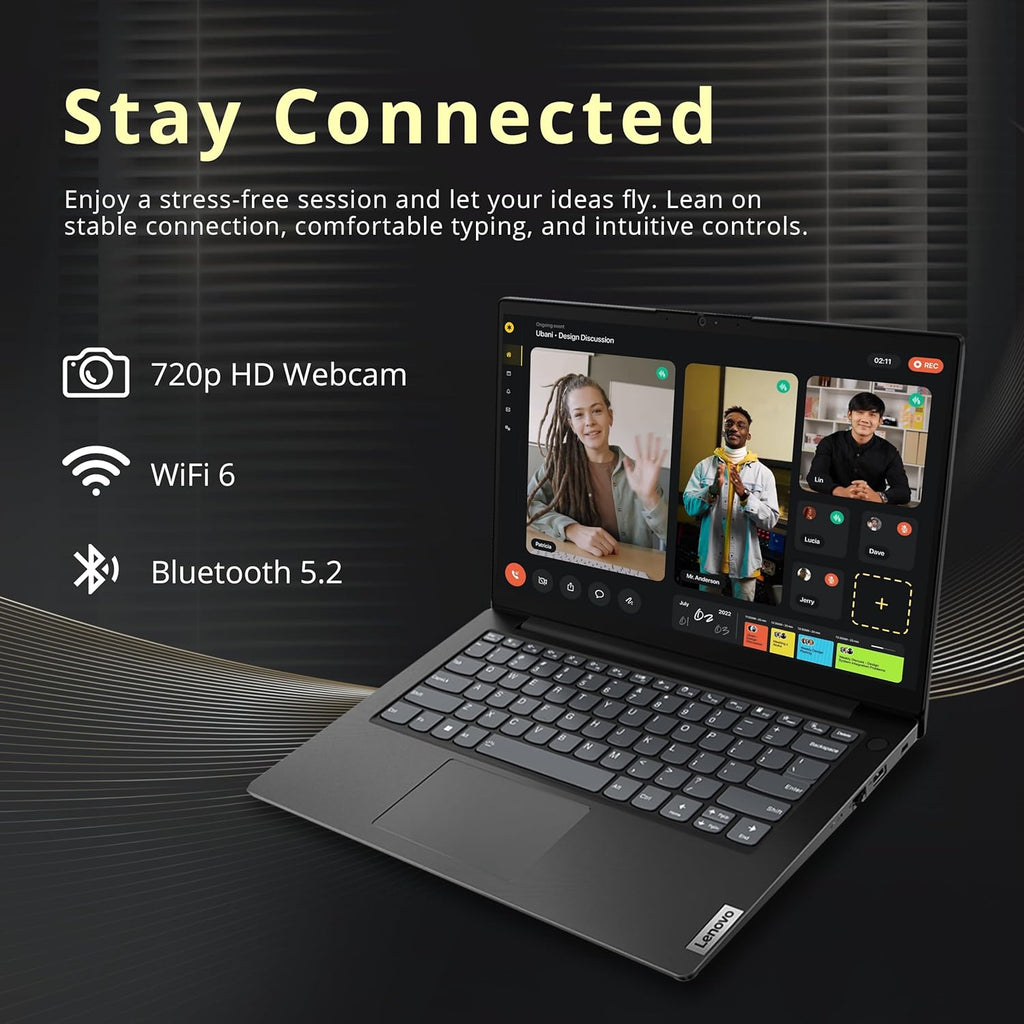 Lenovo V14 14' FHD Business Laptop, Intel i7-13620H, 16GB DDR4 RAM, 1.5TB Storage(512GB SSD+1TB Docking Station Set), ‎Intel UHD Graphics, Wi-Fi 6, 720p HD Camera, Win 11, Black
