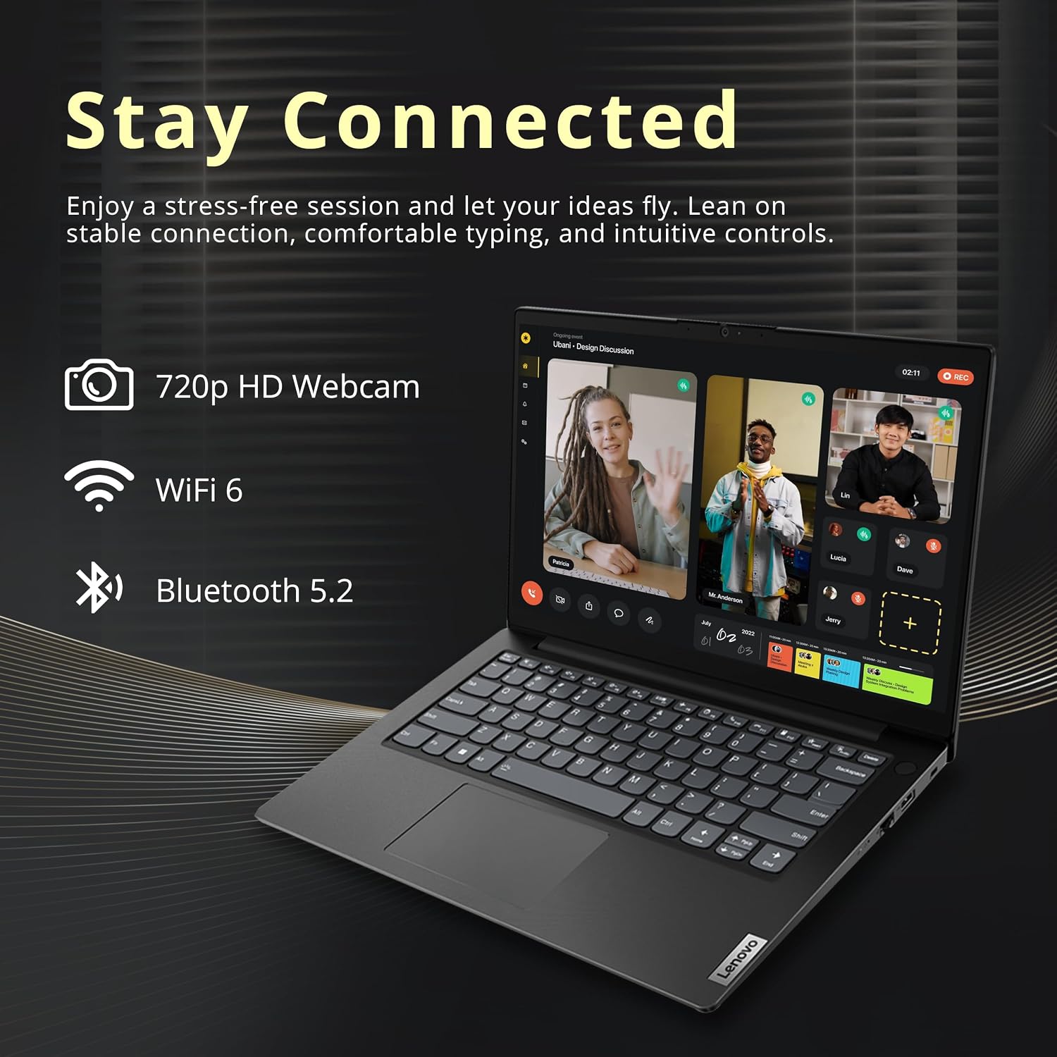 Lenovo V14 14' FHD Business Laptop, Intel i7-13620H, 40GB DDR4 RAM, 2TB Storage(1TB SSD+1TB Docking Station Set), ‎Intel UHD Graphics, Wi-Fi 6, 720p HD Camera, Win 11, Black