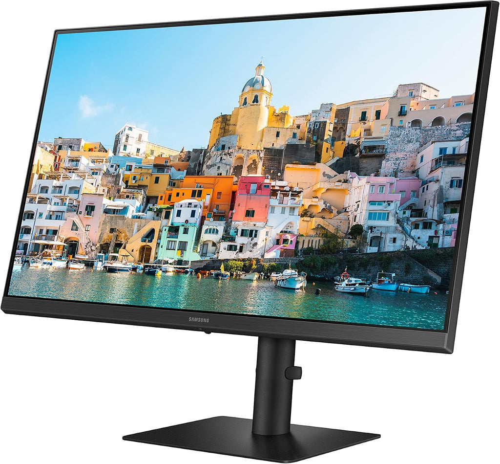 SAMSUNG S40A Series 24-Inch FHD 1080p Computer Monitor, 75Hz, IPS Panel, HDMI, DisplayPort, USB-C, Height Adjustable Stand, 3 Yr WRNTY (LS24A400UJNXZA),Black