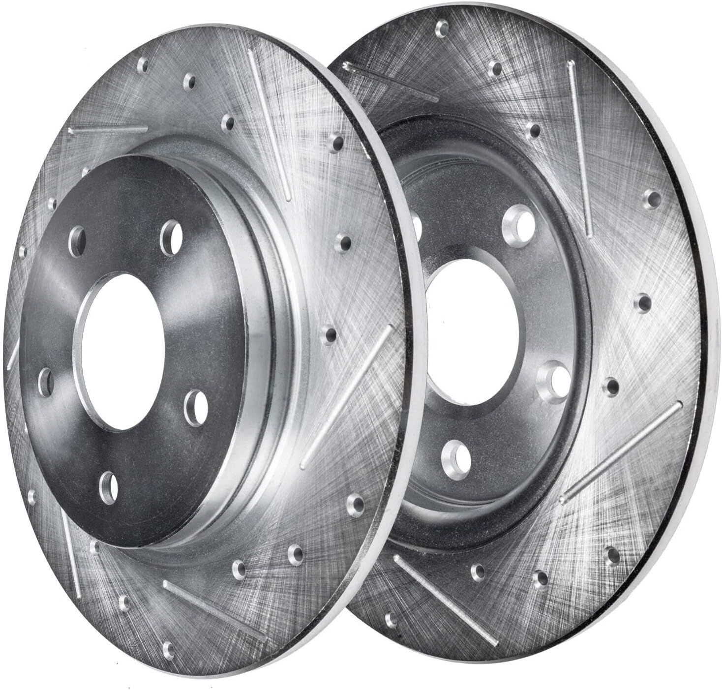 Detroit Axle - 12.99' Rear Drilled Brake Rotors Wheel Hubs + 20pc Wheel Lug Nuts Replacement for Ford Taurus Flex Edge Lincoln MKS MKT - 24pc Set
