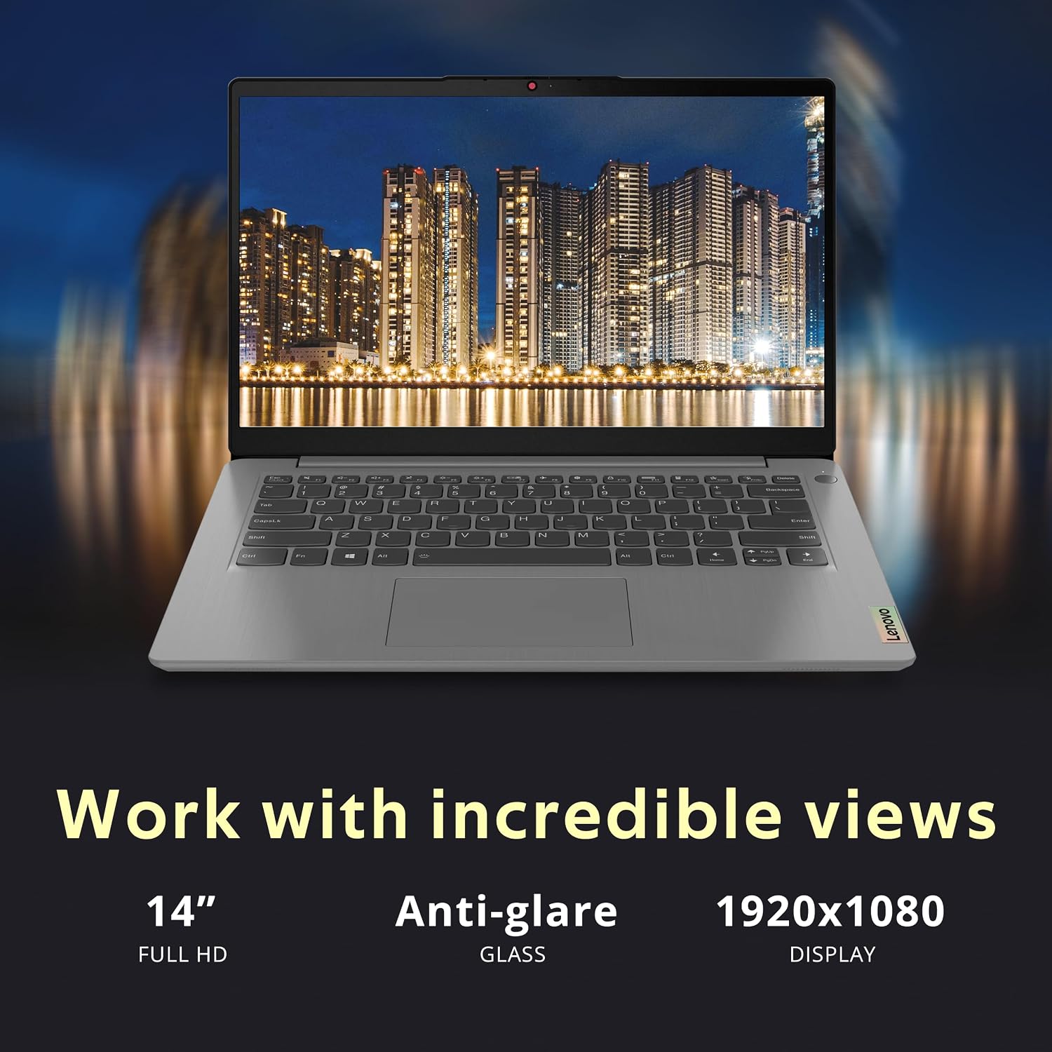 Lenovo IdeaPad 14' FHD Business Laptop, Intel Core i5-1155G7, 16GB RAM, 512GB PCIe SSD, Intel Iris Xe Graphics, Fingerprint Reader, WiFi 6, HD Webcam, Win 11 Pro, Grey, 32GB Hotface USB Card