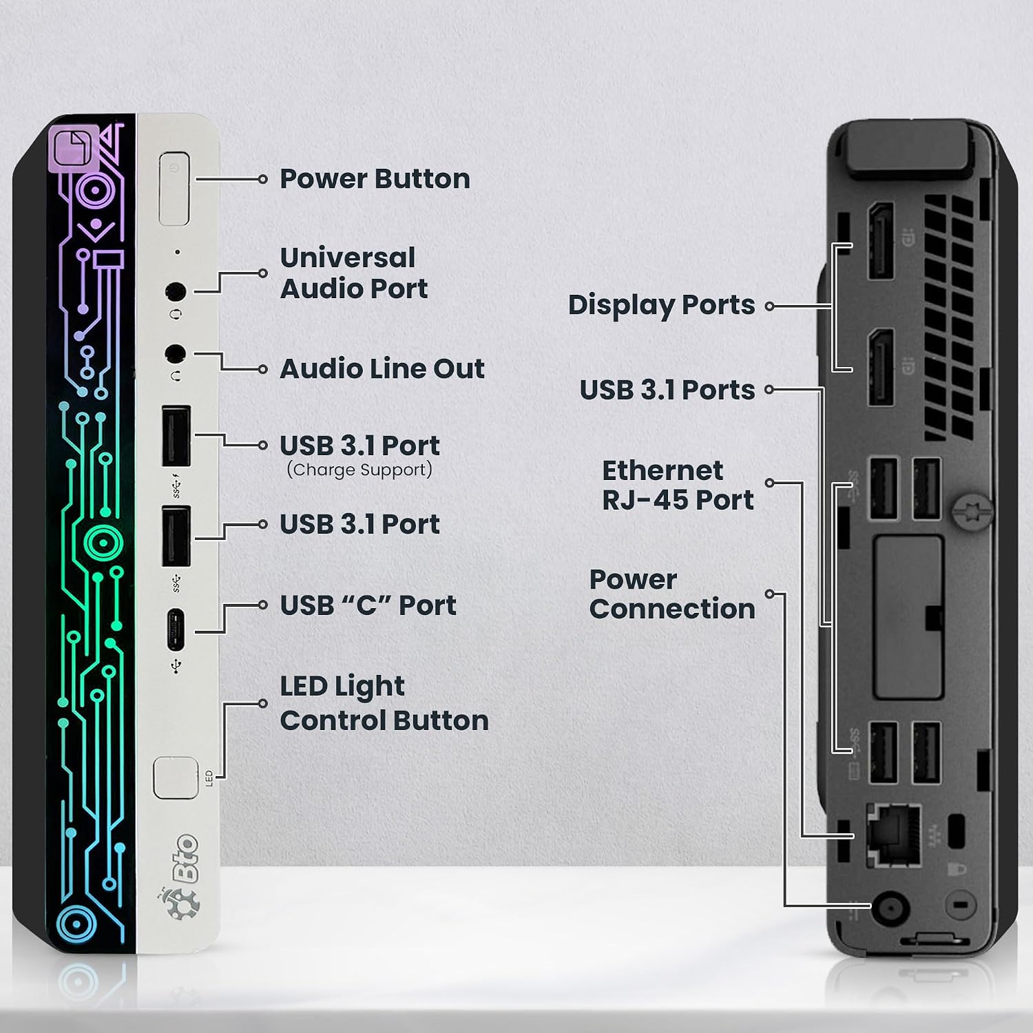 BTO HP RGB G4 Mini PC - Intel Core i5-8th Gen Upto 3.50Ghz | 32GB DDR4 Ram | 1TB NVMe SSD | New Dual FHD 24-inch Monitors | Windows 11 Pro | RGB Keyboard Set | Micro pc Home/Office (Renewed)