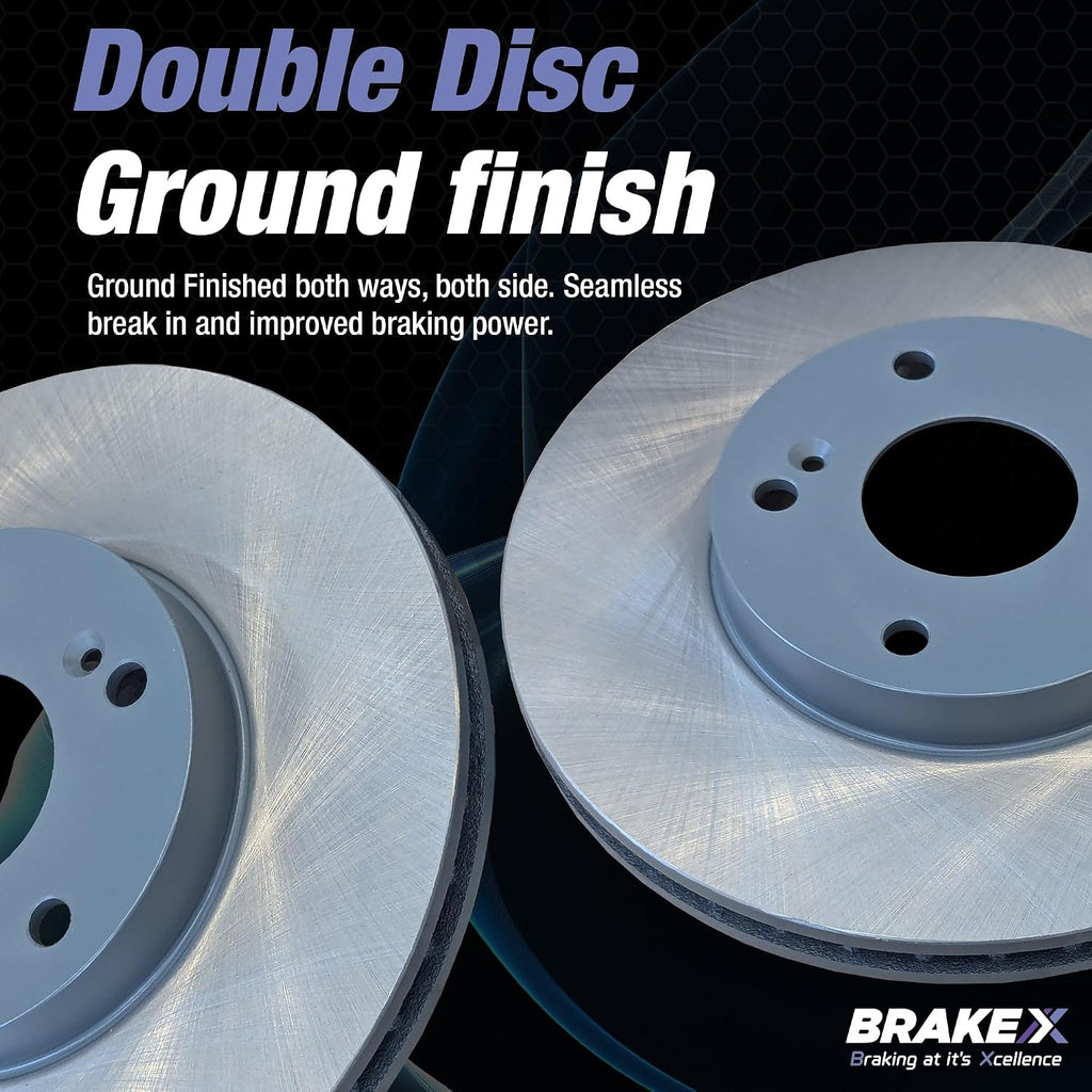 Brake X Front Brake Rotors Kit replacement for 2014-2016 CHRYSLER 300C | ARES Semi Coated Rotors