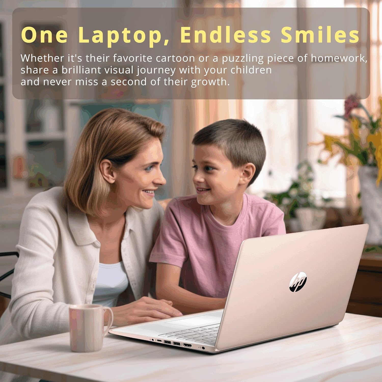HP Stream 14' HD Business Laptop, Intel Celeron N4120, 4GB RAM, 1TB Storage (64GB eMMC + 1TB Docking Station Set), Intel UHD Graphics, 720p Camera, Wi-Fi, 1 Year Office 365, Win 11 Home, Rose Gold