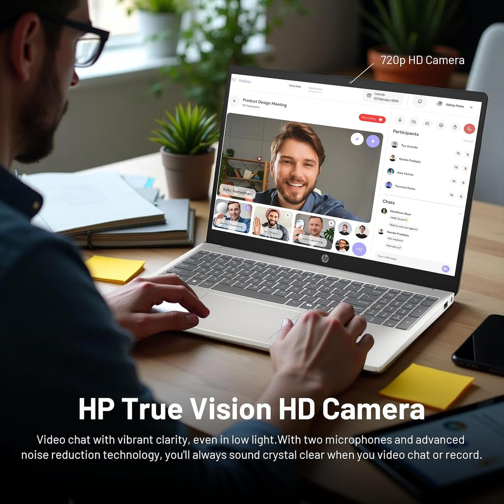 HP 15.6' FHD Touchscreen Laptop | Intel i7-1355U | Intel Iris Xe Graphics | 16GB RAM, 1.5TB Storage (1TB SSD + 512GB Docking Station Set) | Num Pad, Wi-Fi 6, Fast Charge, Windows 11 Pro | Silver