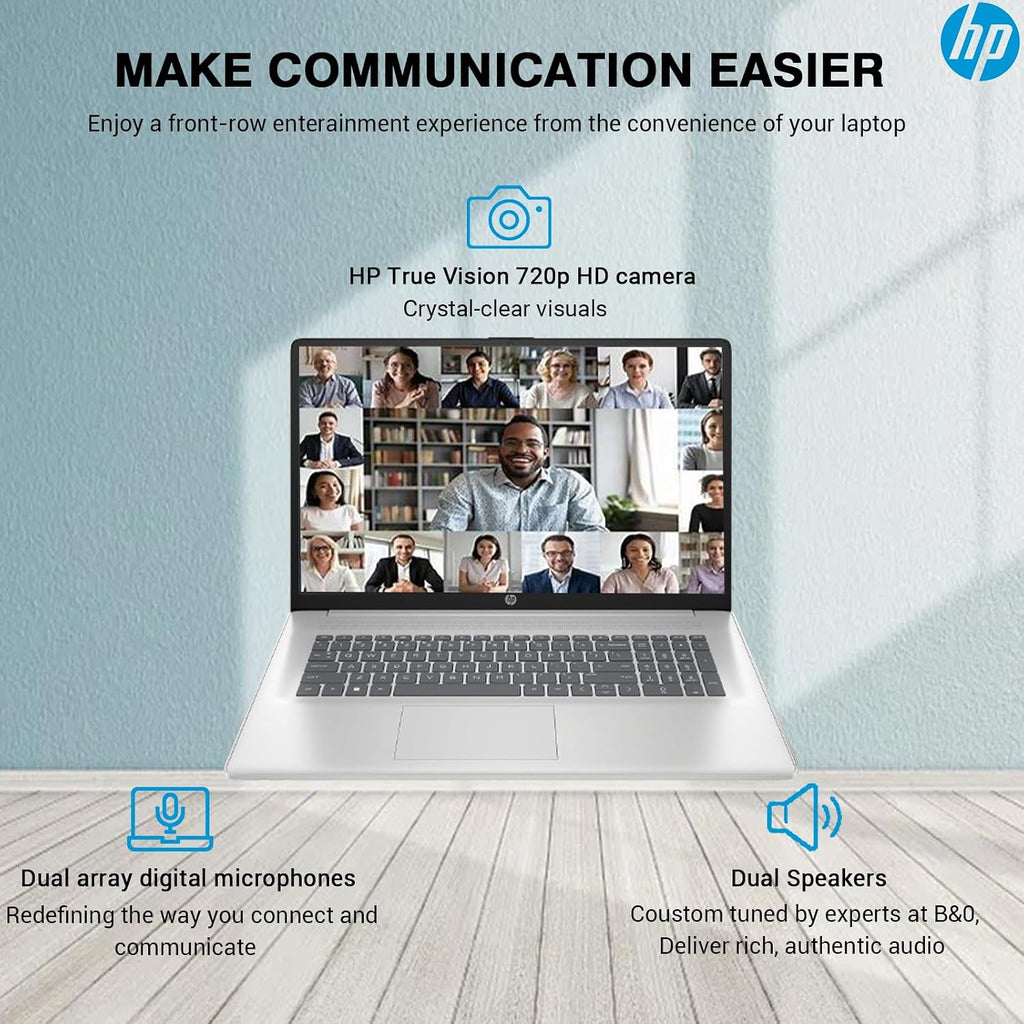 HP 17 Touchscreen Laptop Computer, 17.3' HD+ Touch Screen Business Laptop, Intel Core i7, 32GB RAM, 2TB SSD, Windows 11 Pro, 10-Key Backlit Keyboard