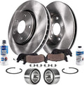 Detroit Axle - Front Brake Kit for 2013-2016 Honda Accord, Disc Brake Rotors Ceramic Brake Pads Wheel Bearings 2014 2015 Replacement