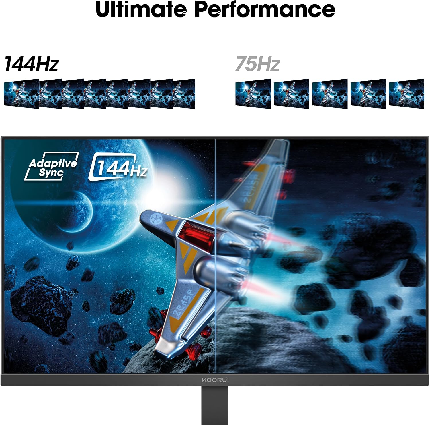 KOORUI 27' FHD 1080P Gaming Monitor, 144Hz Computer Monitor, New, E2711K
