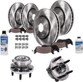 Detroit Axle - 12pc Front & Rear Disc Brake Rotors Pads Wheel Bearing Hubs Replacement for 13-19 Ford Taurus Police Interceptor Sedan 14-18 Special Service Police Sedan