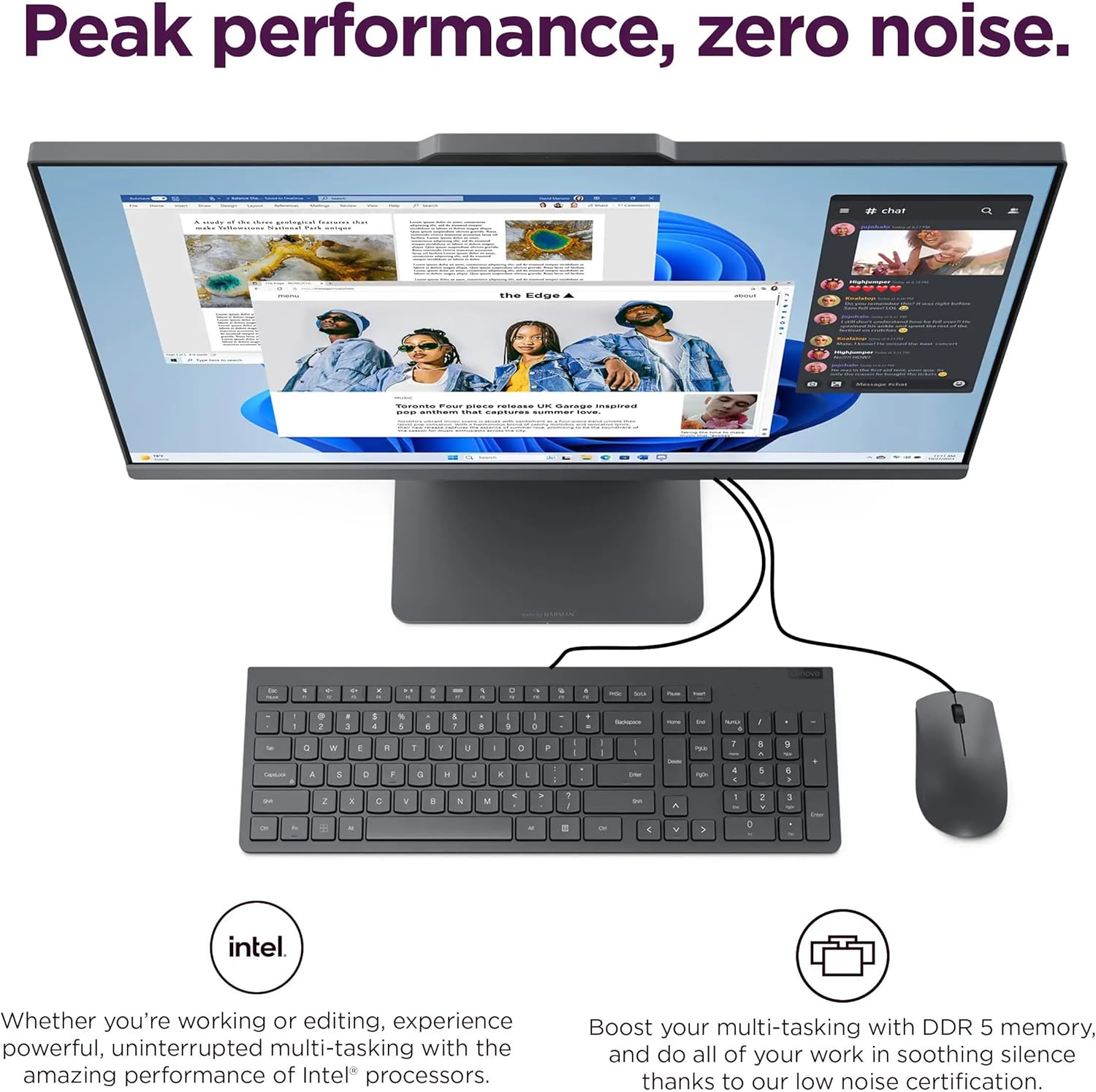 Lenovo ThinkCentre All-in-One Desktop Computer, 27' FHD Touchscreen, 10-core Intel Core i7-13620H Processor, 32GB DDR5, 2TB SSD, Wi-Fi 6, USB-C, HDMI in&Out, Wired KB&Mouse, Windows 11 Pro