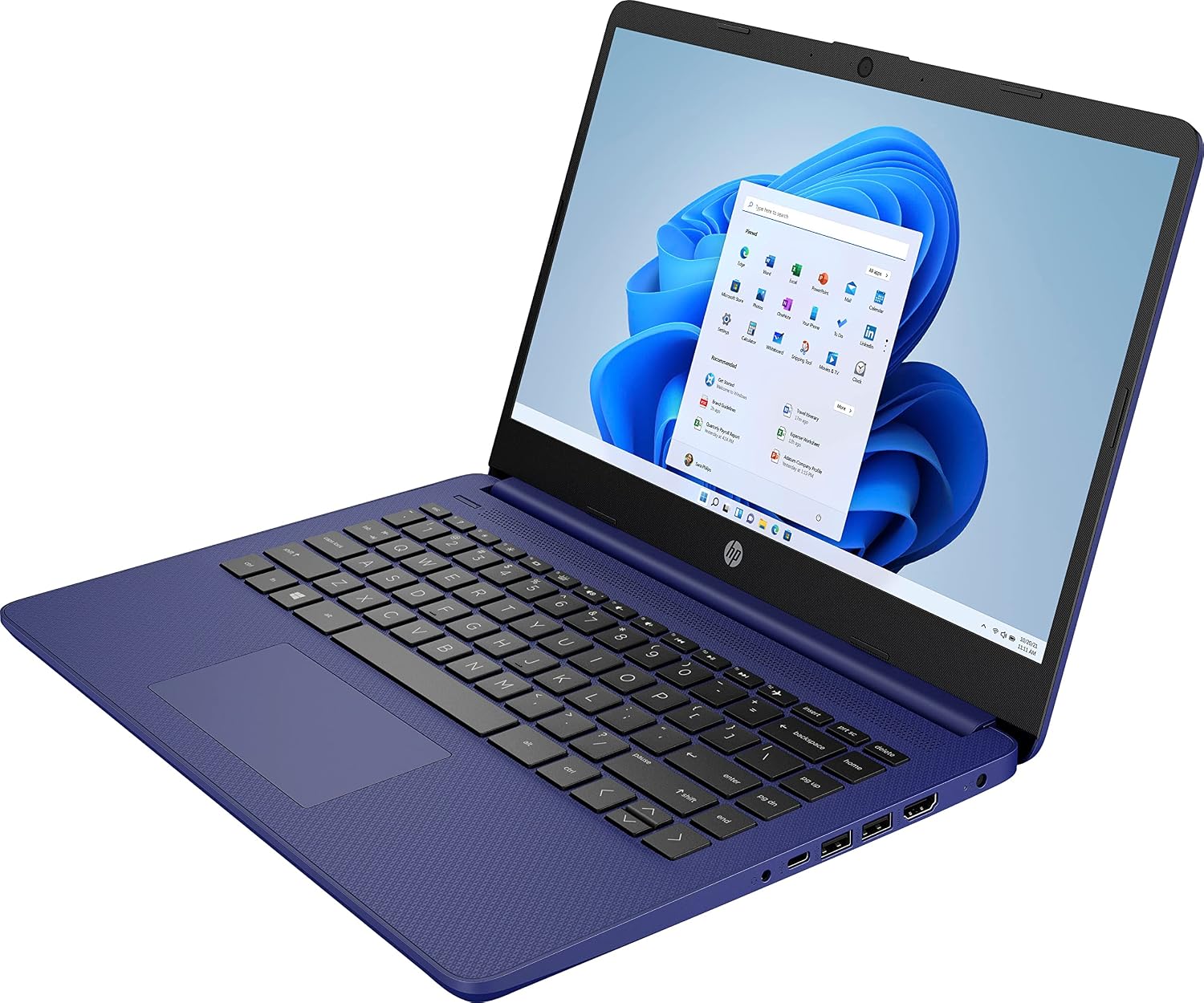 HP 14' Ultral Light Laptop for Students and Business, Intel Quad-Core N4120, 8GB RAM, 192GB Storage(64GB eMMC+128GB Micro SD), 1 Year Office 365, Webcam, HDMI, WiFi, USB-A&C, Win 11 S