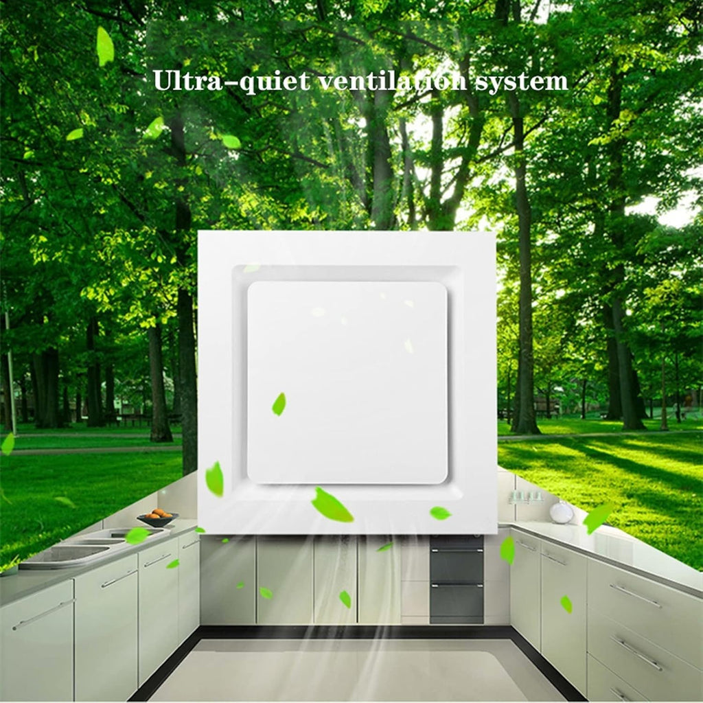 40W Ceiling Type Ventilation Fan - Powerful and Quiet Ducted Exhaust Fan for Kitchen and Bathroom - Keep Your Home Fresh with this Home Ventilation System - White/Silver/Gold