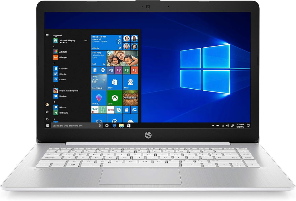 HP Stream 14-inch Laptop, AMD Dual-Core A4-9120E Processor, 4 GB SDRAM, 64 GB eMMC, Windows 10 Home in S Mode with Office 365 Personal for One Year (14-ds0150nr, Diamond White)