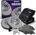Brake X Front Brake Pads and Rotors Kit with brake caliper compression tool replacement for 2011-2013 FORD FIESTA | AEGIS GEOMET Coated Rotors and Alpha Ceramic Brake Pads