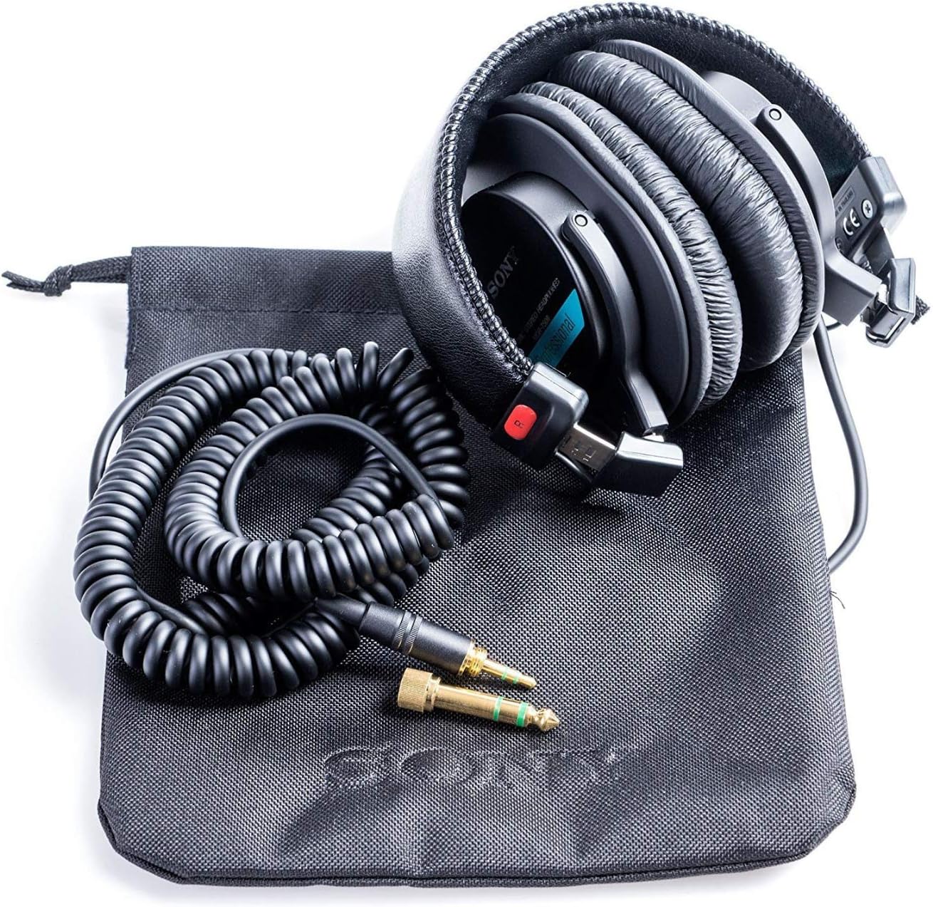 Sony - MDR7506 Professional Large Diaphragm Headphone Bundle with CASE - Black