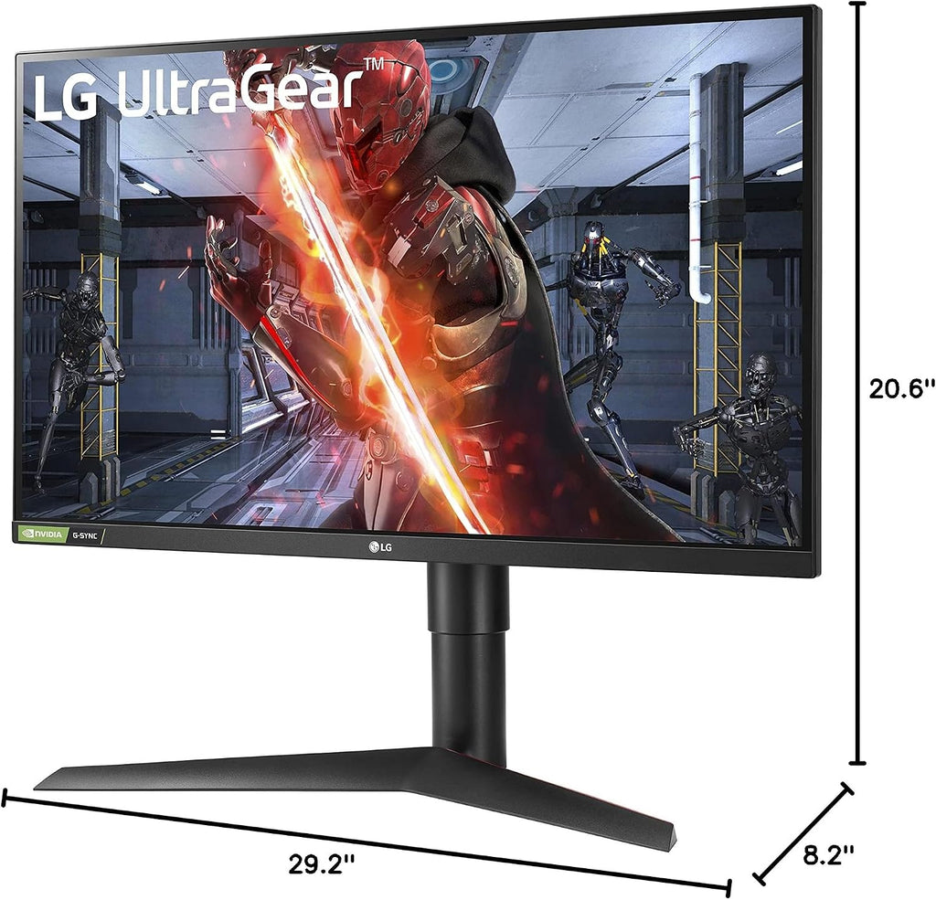 LG 27GL83A-B 27-Inch Ultragear QHD 2560 x 1440 IPS Gaming Monitor, 144Hz, 1ms (GtG), NVIDIA G-SYNC, AMD FreeSync, HDR10, HDMI, DisplayPort, Tilt/Height/Pivot Adjustable Stand, Black