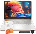 HP Stream 14' HD Business Laptop, Intel Celeron N4120, 4GB RAM, 224GB Storage (64GB eMMC + 160GB Docking Station Set), Intel UHD Graphics, 720p HD Camera, Wi-Fi, 1 Year Office 365, Win 11, Gold