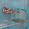 Bathroom Hardware Set Brown Bronze Rose Gold Towel Rack Set Towel Bar Toilet Paper Holder Towel Ring Wall Mounted Bathroom Accessories Kit Wall Mounted,Single Glass(Tissue Basket)