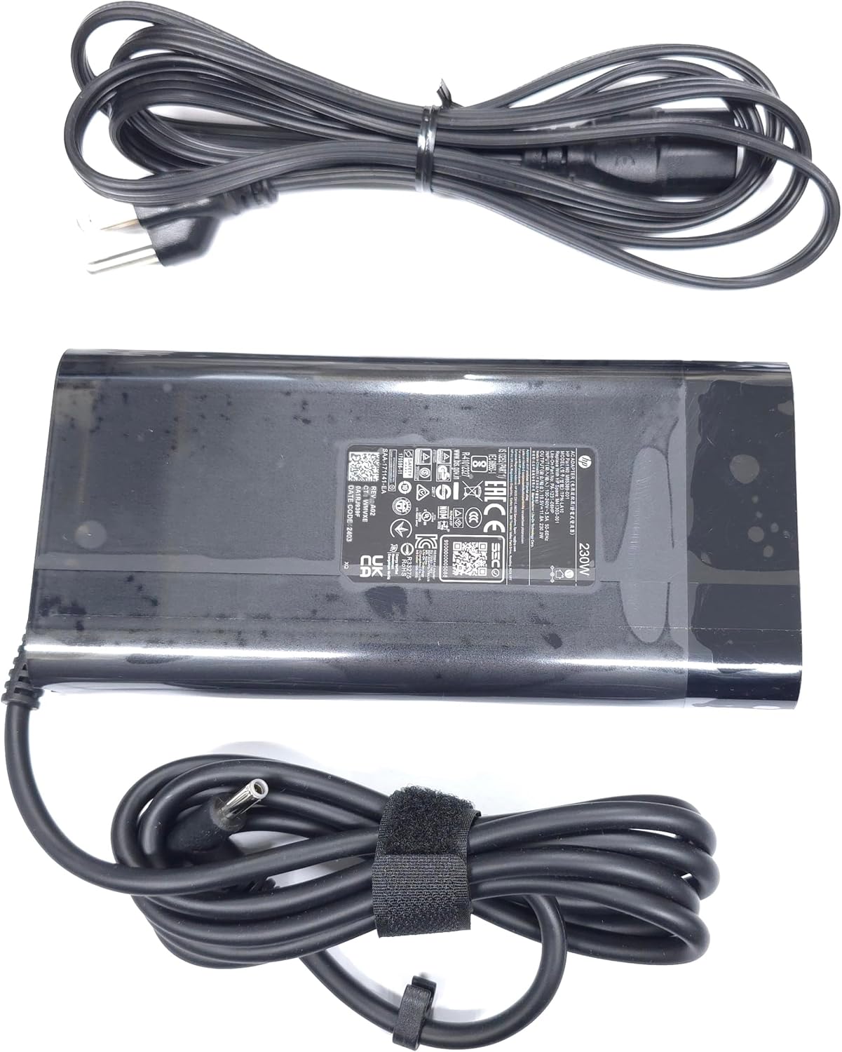 HP 230W 19.5V 11.8A 4.5mm Grey Tip AC Adapter for HPOmen 15 16, HPOMEN Transcend, Victus 16 by Gaming Laptop ZBook Fury 16 G8 G9 G10, M85389-001, TPN-LA10, M41303-001, PA1231-08HP.