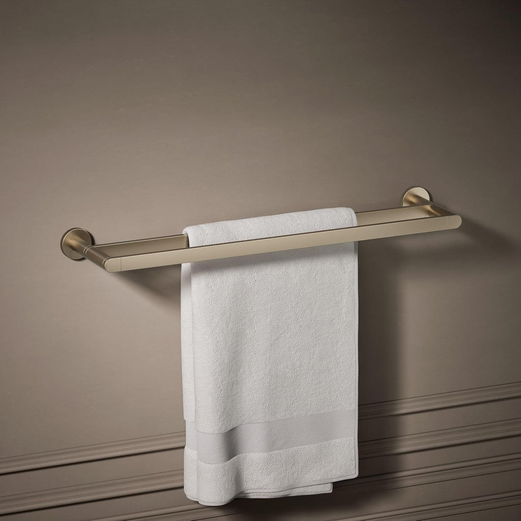 Kohler 73144-BV K-73144-BV Composed Double Towel BAR, Brushed Bronze, Vibrant French Gold