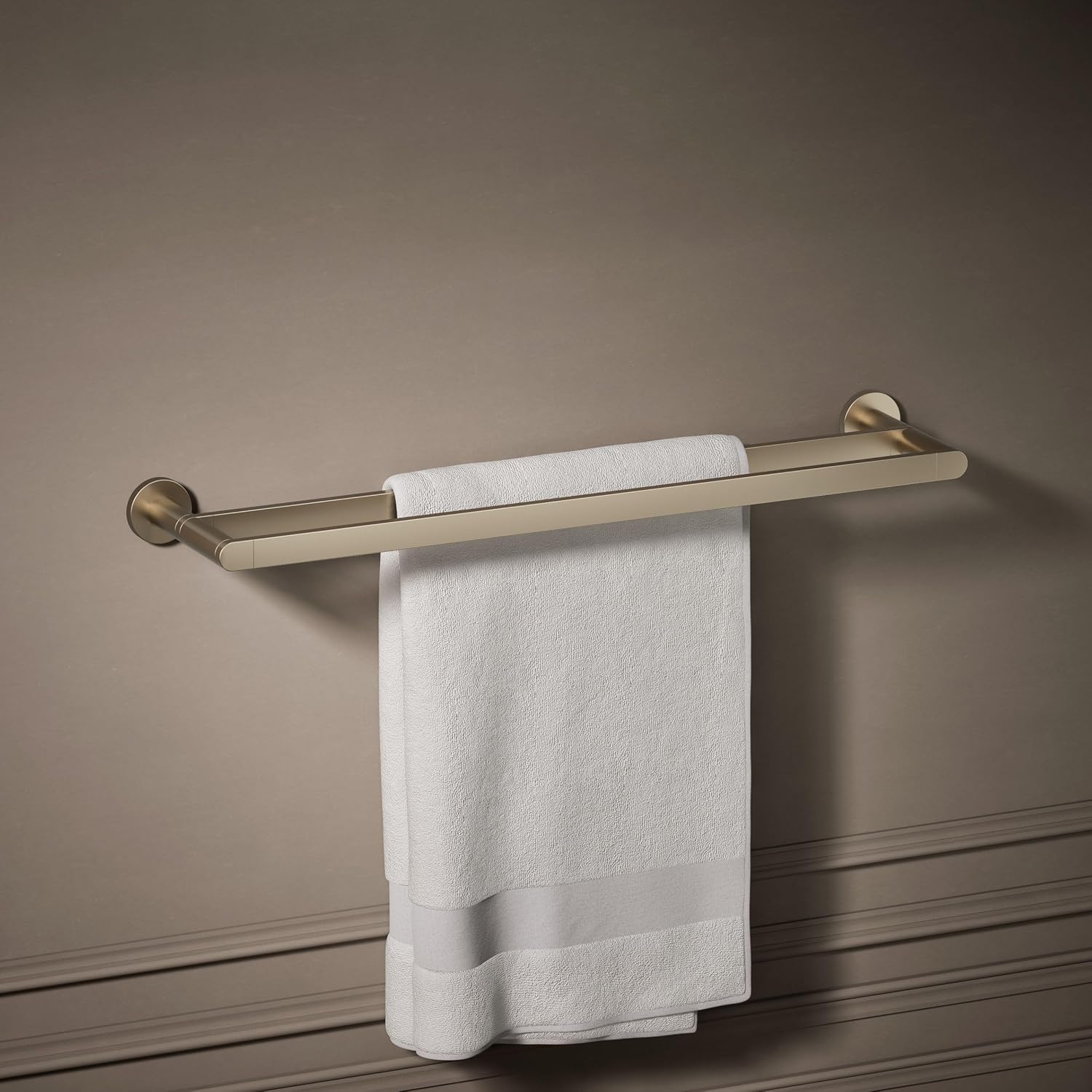 Kohler 73144-BV K-73144-BV Composed Double Towel BAR, Brushed Bronze, Vibrant French Gold