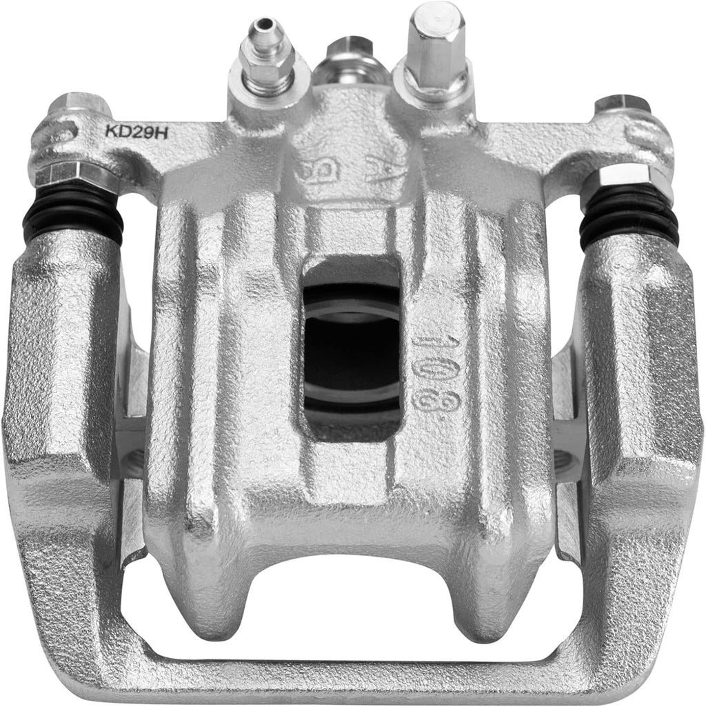TRQ Rear Brake Pad and Rotor Set Ceramic Solid Rotors Calipers Compatible with 2007-2012 Acura RDX