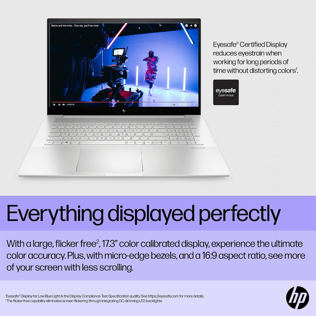 HP Envy Laptop, 17.3' Full HD Touchscreen, 12th Gen Intel Core i7-1260P, 16GB DDR4 RAM, 1TB PCIe SSD, IR Camera, HDMI, Backlit Keyboard, Wi-Fi 6, Windows 11 Home, Silver