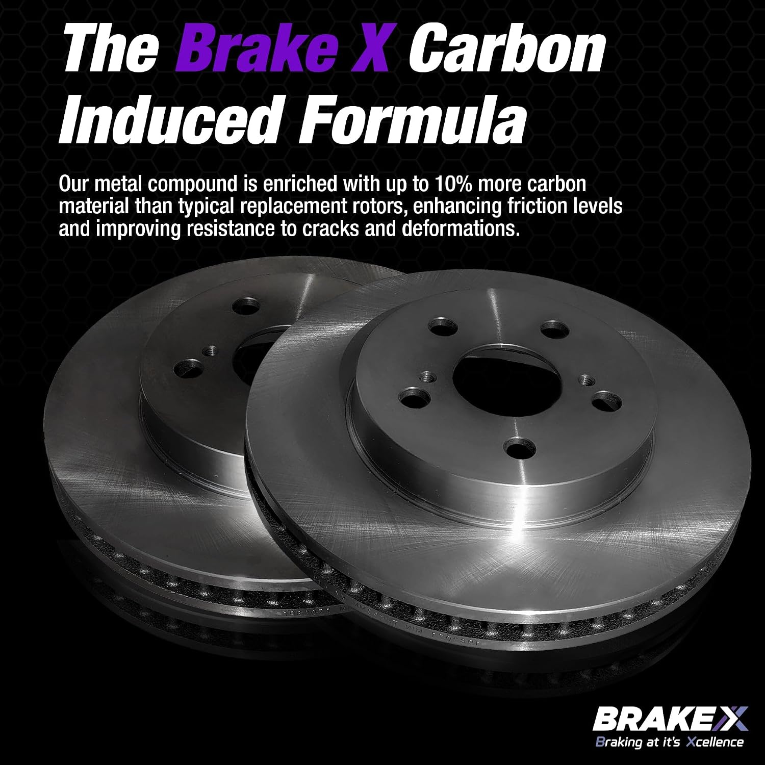 Brake X Front Brake Pads and Rotors Kit replacement for 2014-2020 FORD FIESTA | NYX OE+ Rotors and Alpha Ceramic Brake Pads
