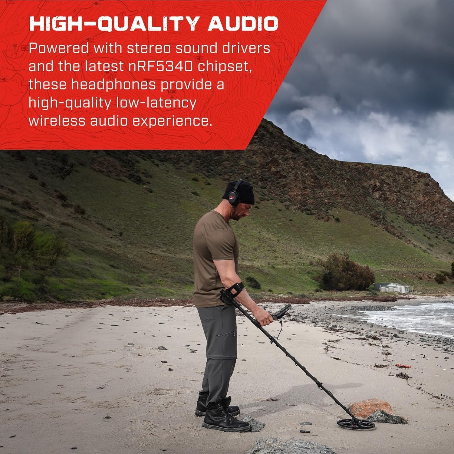 MINELAB - ML85 Wireless Low Latency Over Ear Headphone for MANTICORE - Black