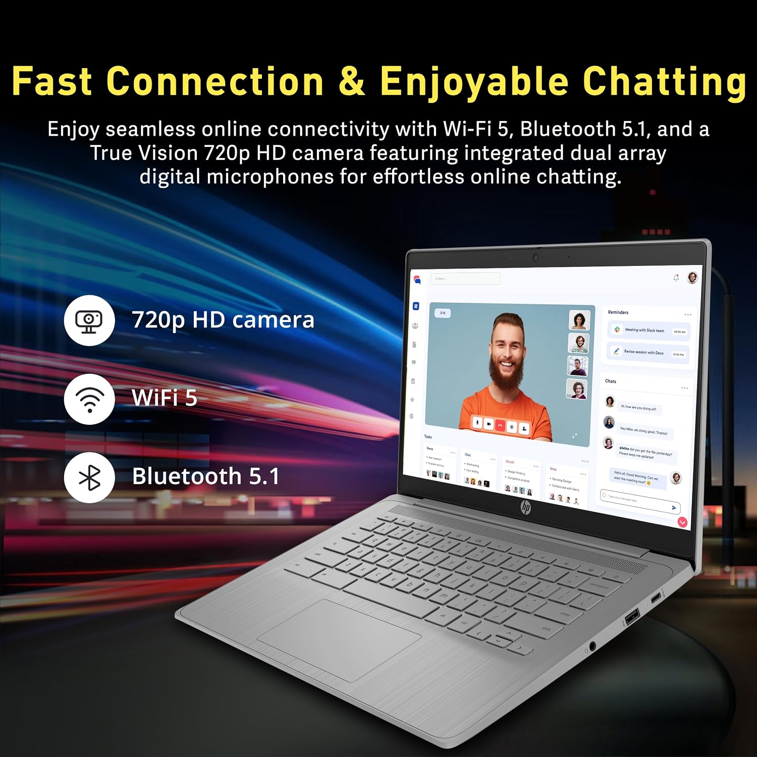 HP Chromebook 14' HD Laptop for Business & Students, Intel Celeron N4120, 4GB LPDDR4, 64GB eMMC, Intel UHD Graphics, Webcam, Long Battery Life, Chrome OS, Modern Gray (Renewed)