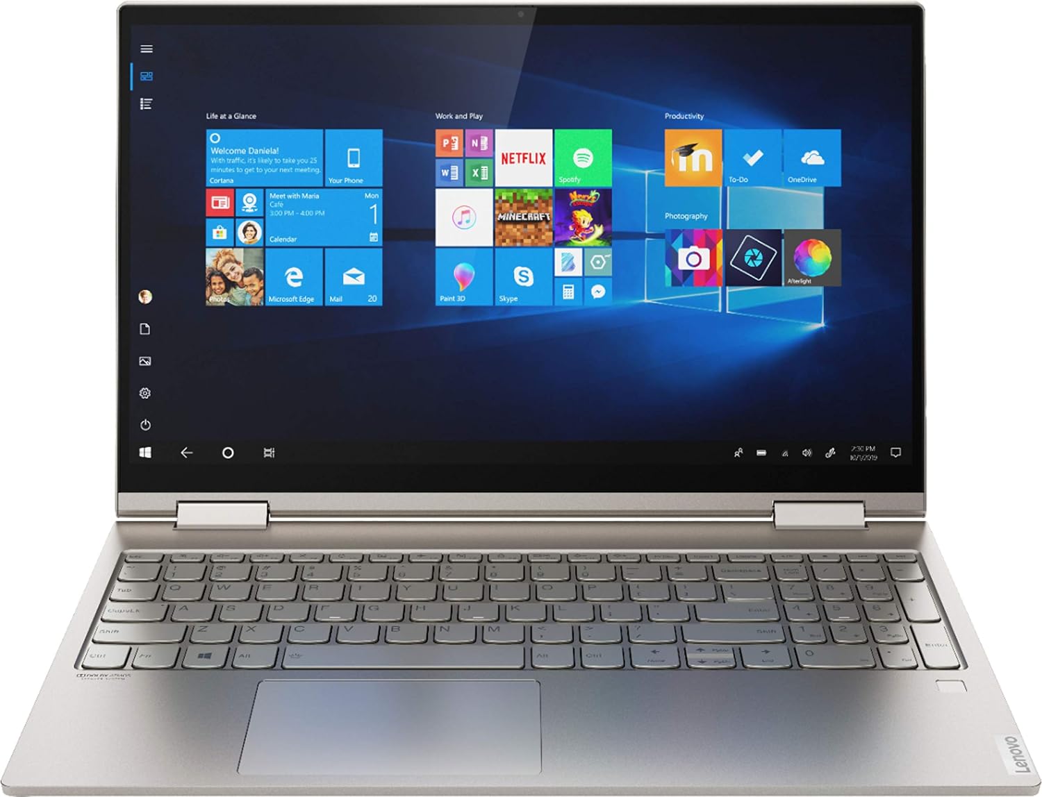 Lenovo Yoga C740-15.6' FHD Touch - 10th gen i7-10510U - 12GB - 512GB SSD - Mica