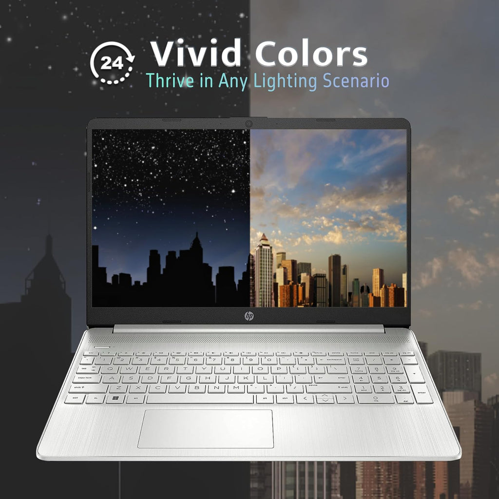 HP 15.6' FHD Laptop for Business & Students, Intel i5-1135G7, 32GB RAM, 2TB PCIe SSD, Iris Xe Graphics, Numeric Keypad, True Vision HD Camera, Wi-Fi 6, Win 11 Pro, Silver, 32GB Hotface USB Card