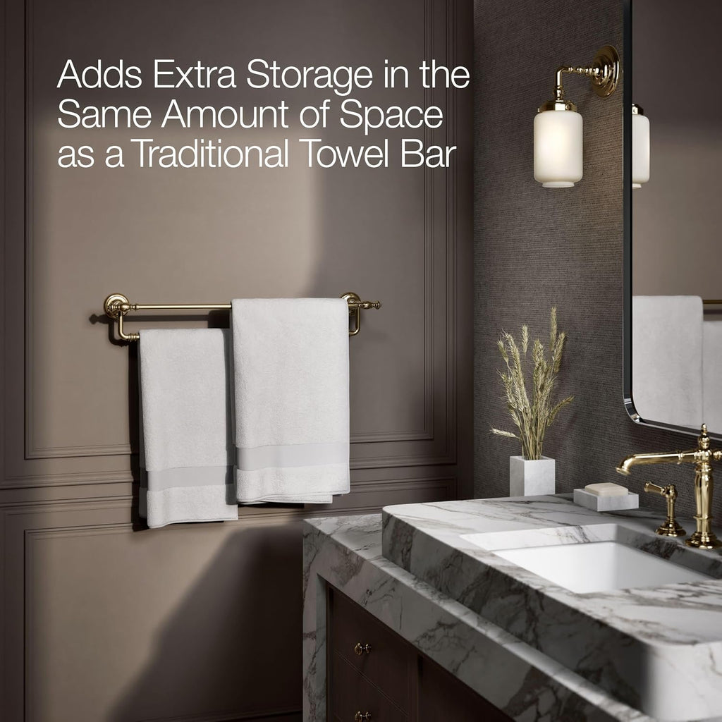 Kohler 72570-AF Artifacts® 24' Double Towel bar, Vibrant French Gold