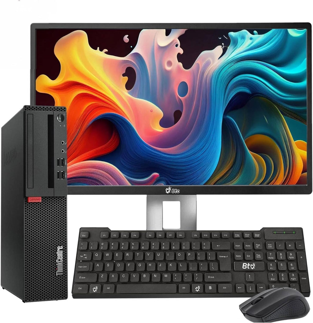 Lenovo ThinkCentre M910S Desktop Computer PC - Intel Core i5-6500 6th Gen - 32GB DDR4 Ram - 512GB SSD - 24-in LED Monitor - Built-in WiFi - Wireless Keyboard & Mouse - Windows 11 Pro (Renewed)