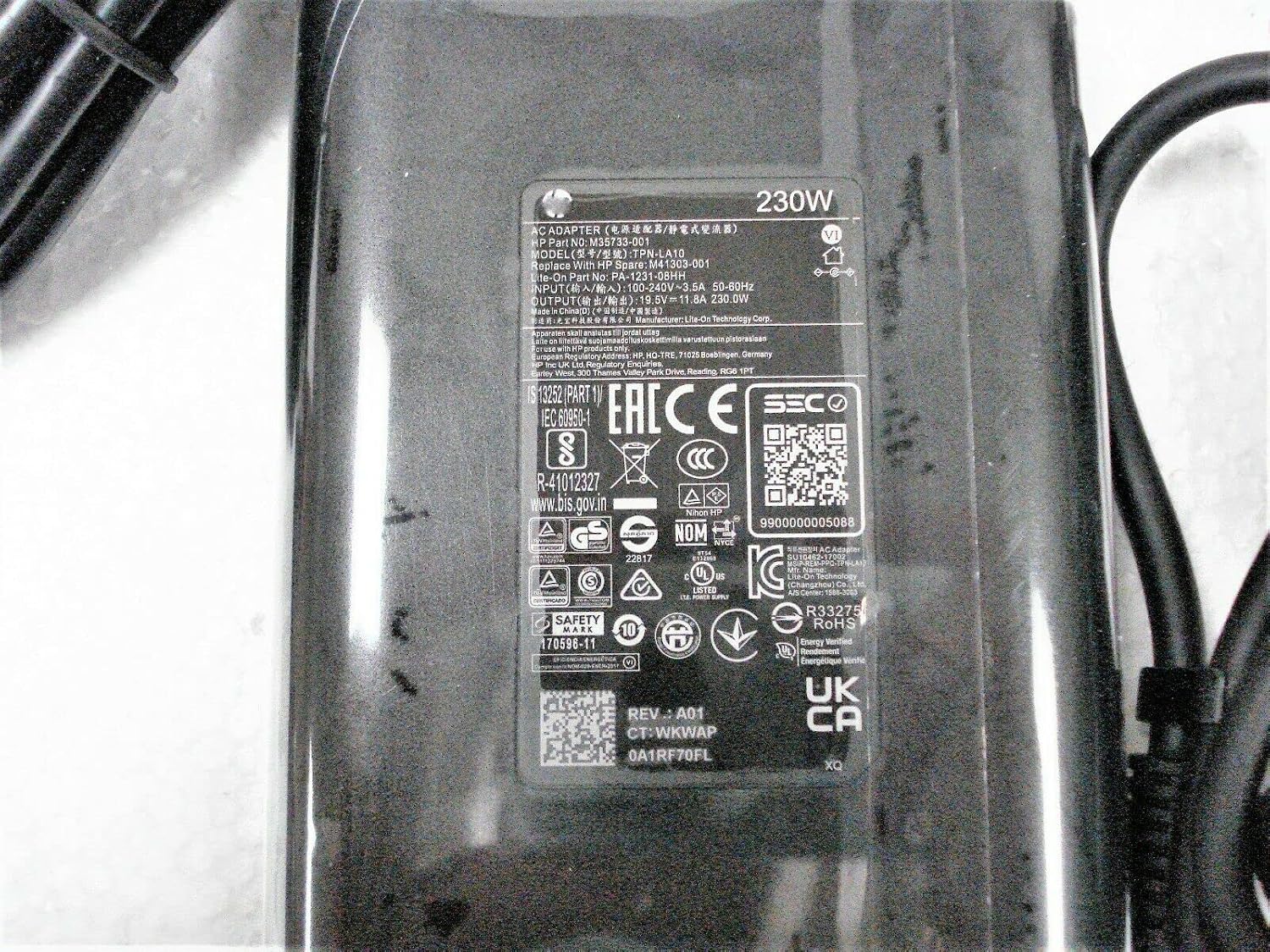 230W Small 4.5mm Tip Charger for HP Omen 15 16 17 Gaming Laptop M41303-001 TPN-LA10 Power Supply Adapter Cord