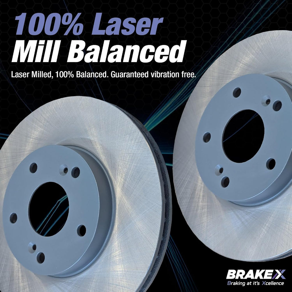 Brake X Front Brake Rotors Kit replacement for 2014-2015 BMW 428i Gran Coupe | ARES Semi Coated Rotors