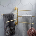 Bathroom Shelves All Copper Brushed Gold Towel Rack Bar Rail, Simple and Light Luxury Bath Towel Rack, Bathroom Bathroom Rack, Hardware Pendant Set (Color : Five Rod)
