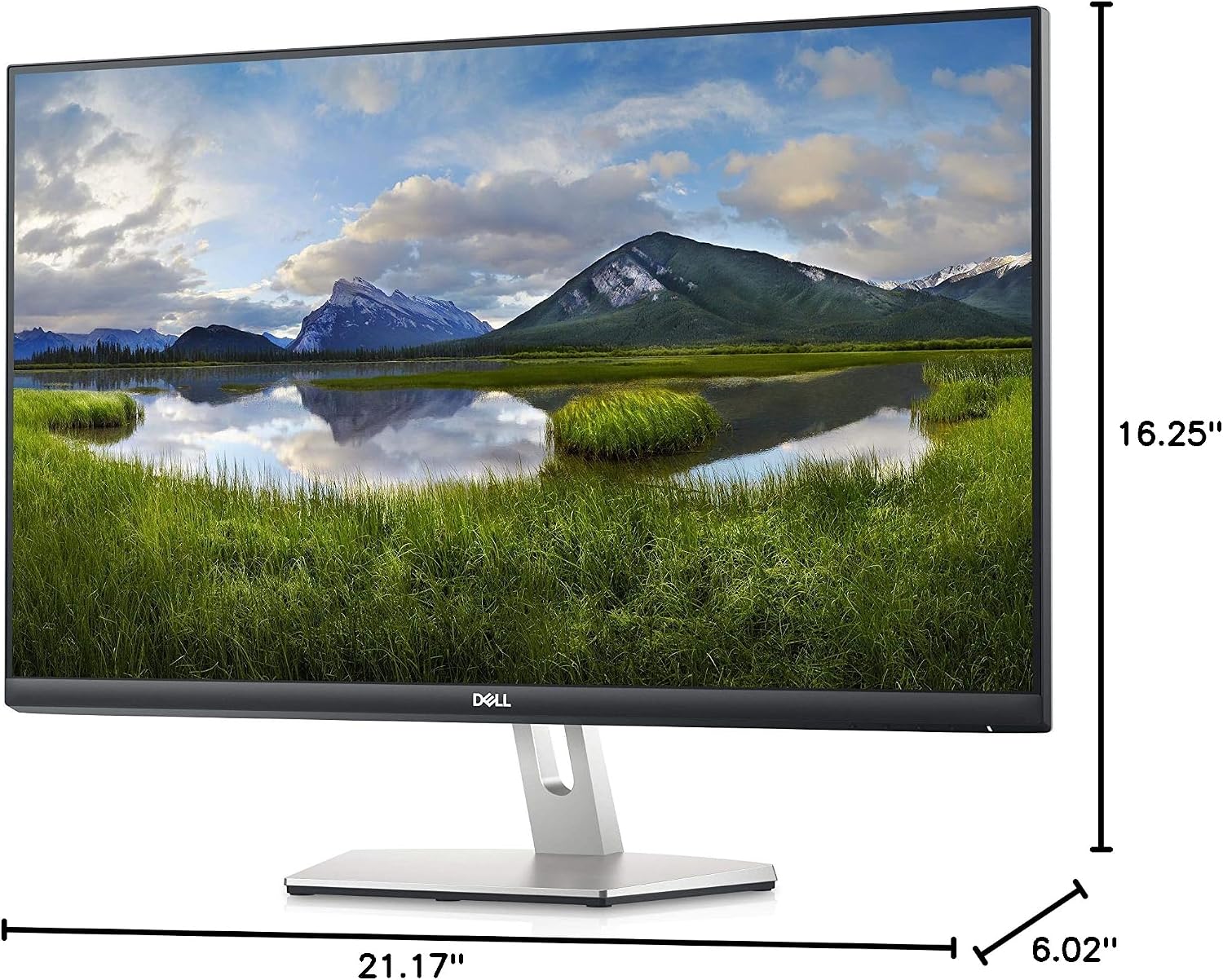Dell S2721Q 27 Inch 4K UHD, IPS Ultra-Thin Bezel Monitor, AMD FreeSync, HDMI, DisplayPort, VESA Certified, Silver