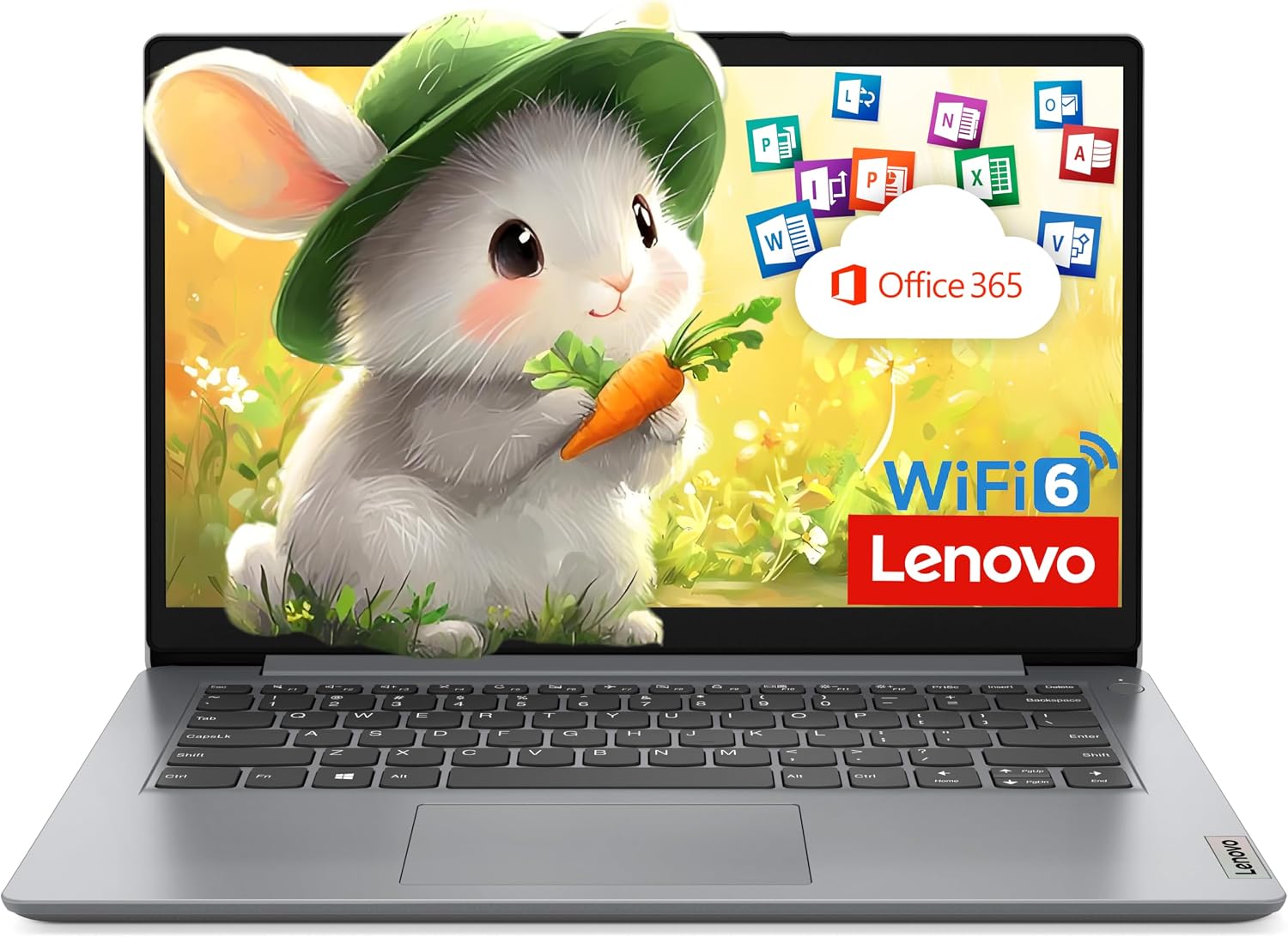 Lenovo Laptop Computer for Home and Office with Office 365, 14' HD Display, 20GB RAM, 256GB SSD, Intel Dual-Core, WiFi6, Bluetooth 5.2, USB-C, Portable Desgin, Long Battery, Windows 11 Home