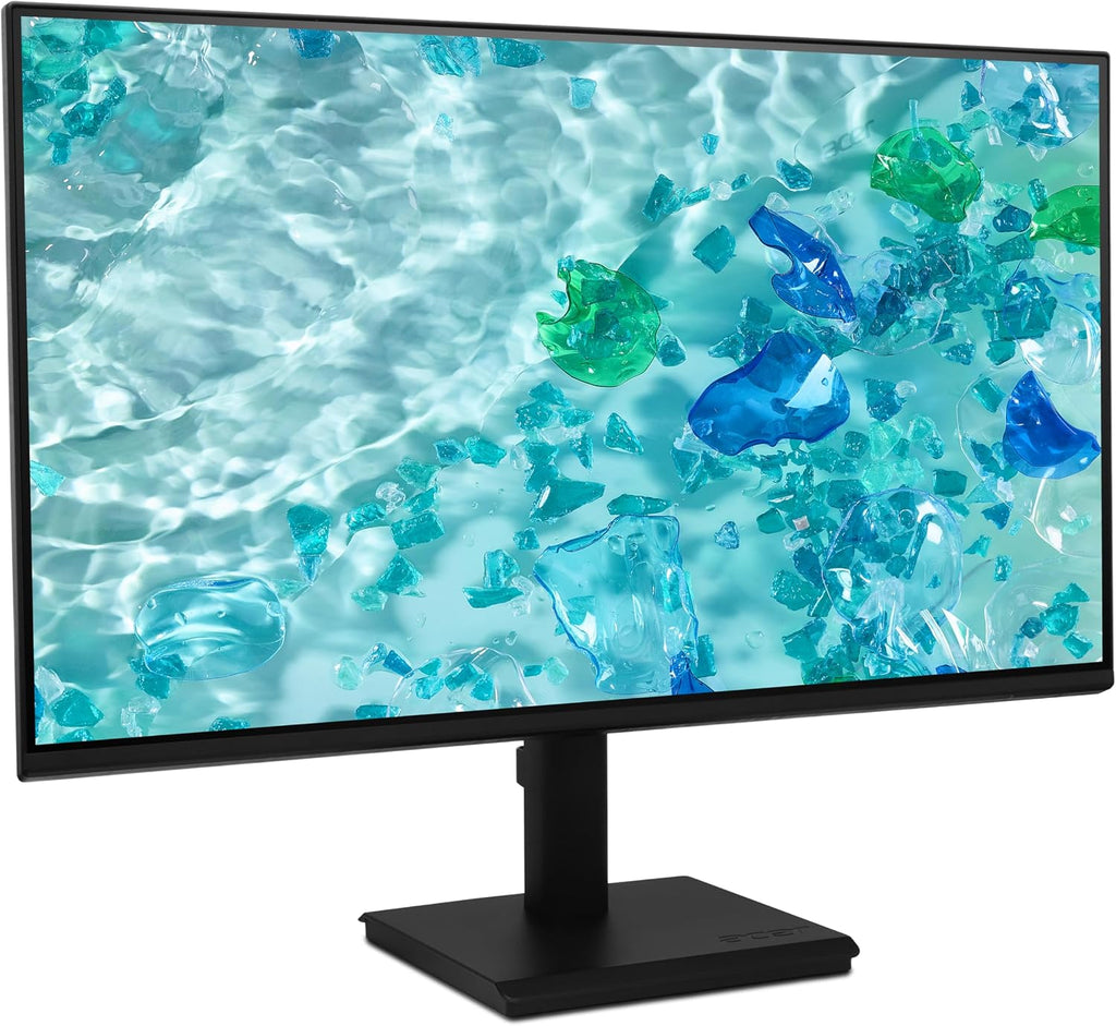 acer 24' FHD IPS Monitor with 4ms Response Time, Anti Glare, VESA Mount (100 x 100mm), HDMI, VGA & Dockztorm USB Port Expander, Black Color