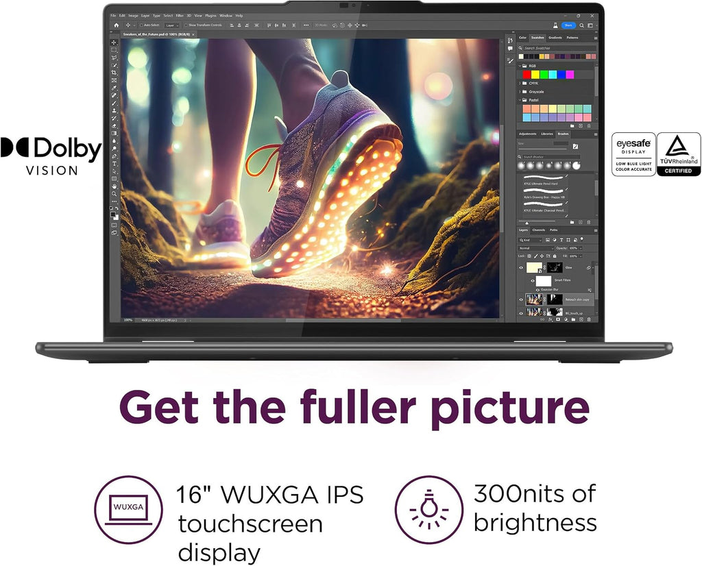 Lenovo Yoga 7 7i 2-in-1 Business Laptop (16' FHD+ Touchscreen, Intel Core Ultra 7 155U (Beat i7-1355U7), 16GB RAM, 1TB SSD, IST Pen) Backlit, Fingerprint, FHD IR Webcam, Win 11 Home w/AI Copilot, Grey