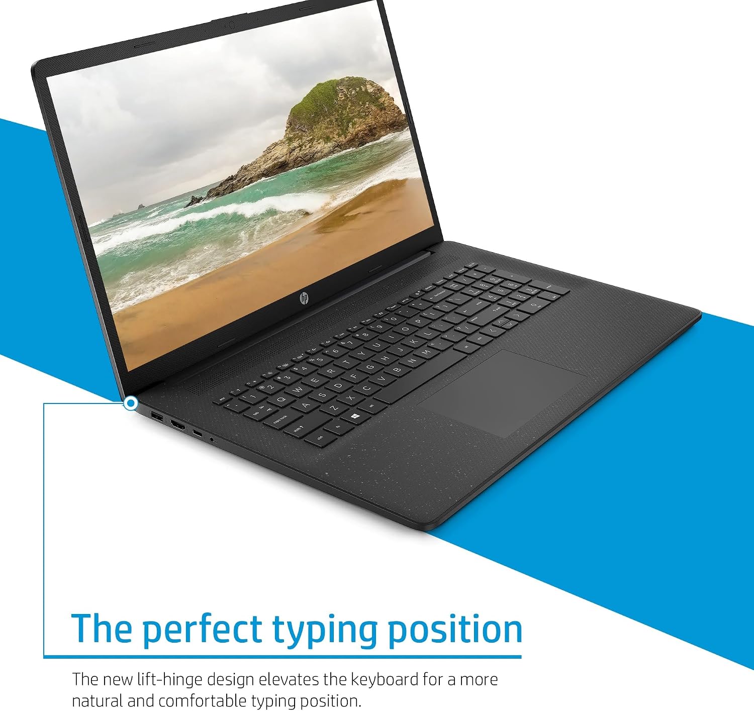 HP 17 Laptop (17.3' HD+ BrightView, Intel 10-Core i7-1355U, 16GB RAM, 512GB SSD, Narrow Bezel) for Business, Enterprise, Students, Long Battery Life, Webcam, Wi-Fi 6, Fast Charge, Win 11 Pro, Black