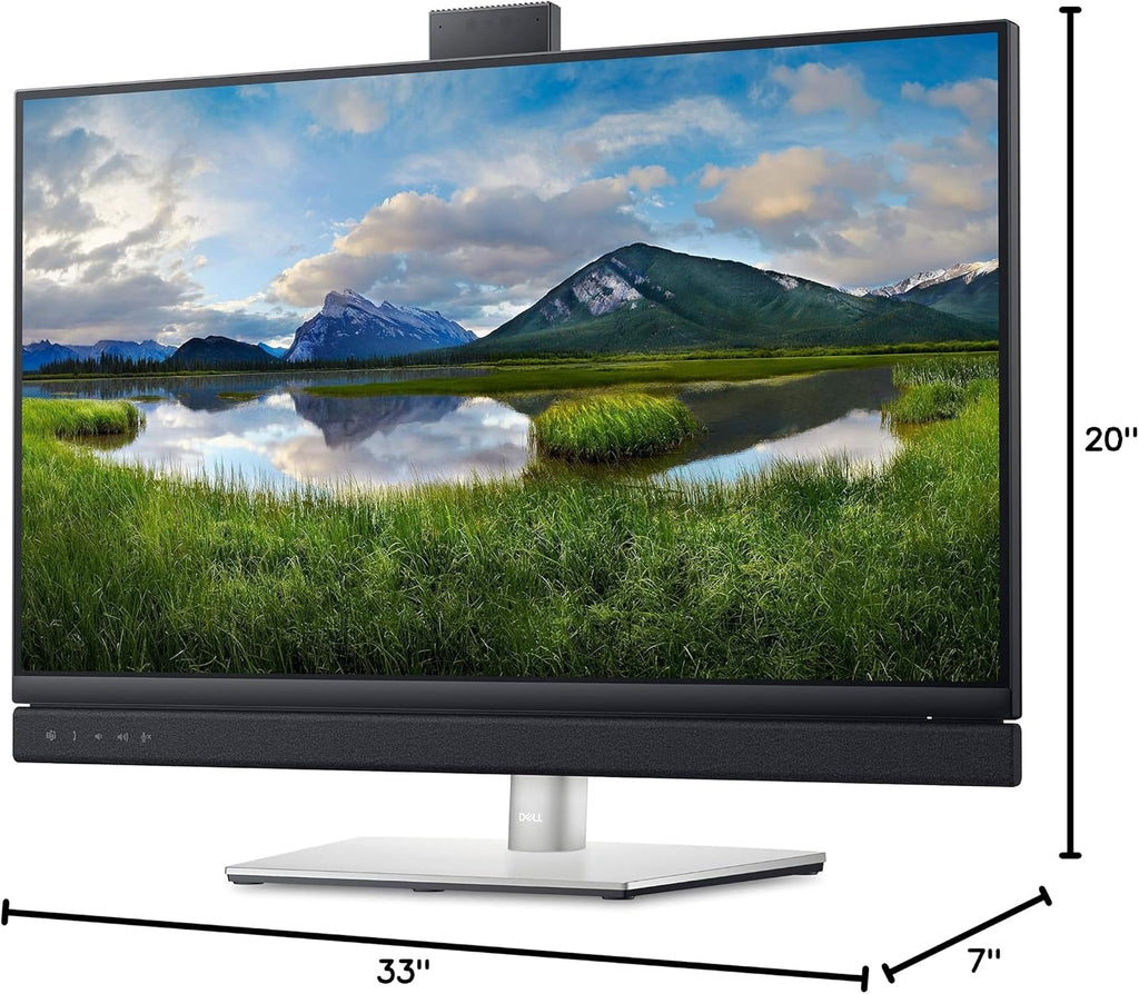 Dell 27 Video Conferencing Monitor - C2722DE with POP-UP 5MP IR Camera Dual 5W Integrated Speakers and a Dedicated Microsoft Teams Button,Gray