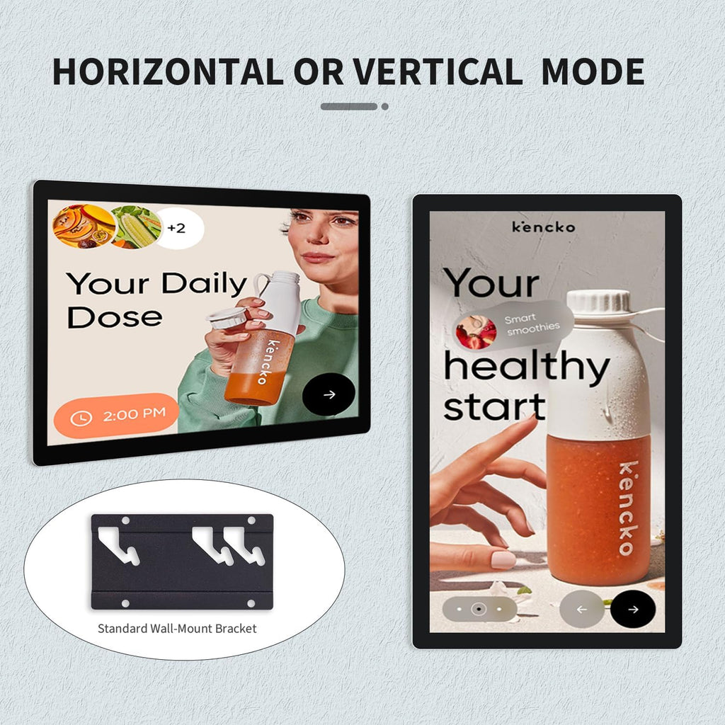 27 inch Capacitive Multi-Touch Screen Industrial Monitor, 16:9 Display 1920 x 1080P, Built-in Speakers, VGA, DVI & HDMI Monitor for PC, POS, Small Business, Restaurant