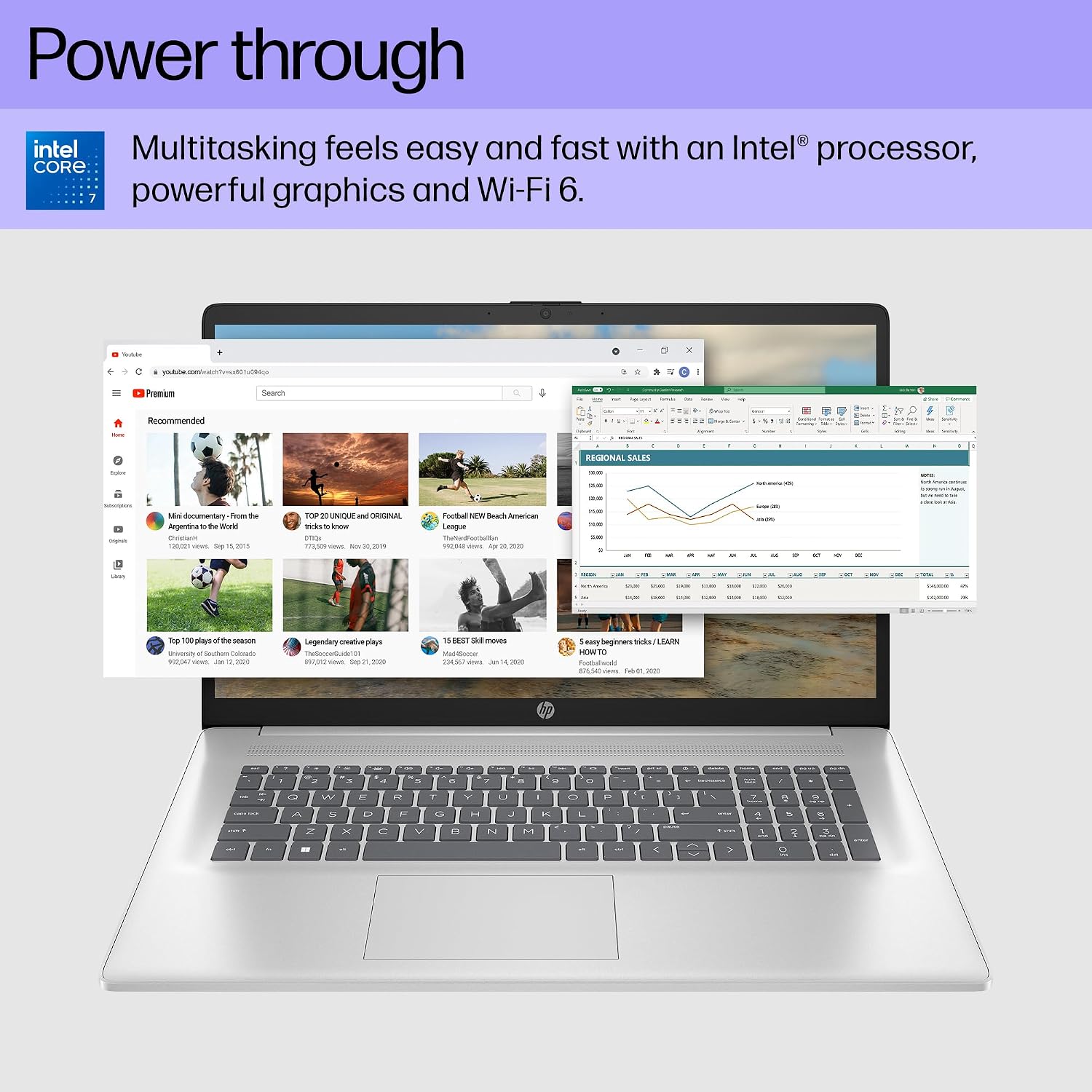HP 17 inch Touchscreen Laptop Computer Business, MS Office, 17.3' HD+ Display, Intel 10-Core i7-150U(up to 5.4 GHz), Backlit Keyboard, Wi-Fi 6, Windows 11 Pro(64GB RAM|2 TB SSD)