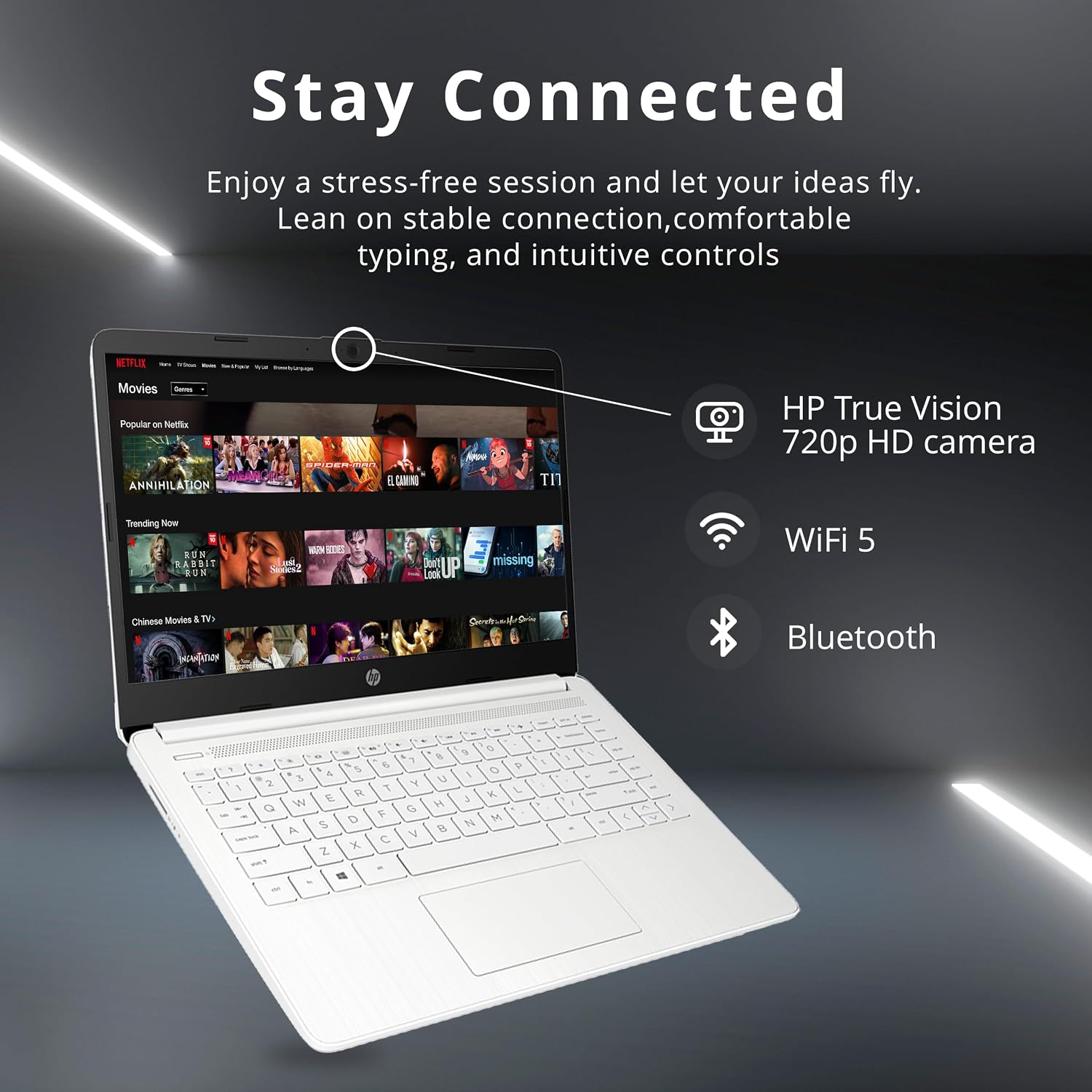 HP Stream 14' HD BrightView Laptop, Intel Celeron N4120 Processor, 8GB RAM, 64GB SSD, Intel UHD Graphics, 720p Webcam, WiFi, HDMI, Win 11 S, White (Renewed)