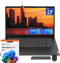 Lenovo V14 14' FHD Business Laptop, Intel i7-13620H, 24GB DDR4 RAM, 2.16TB Storage(2TB SSD+160GB Docking Station Set), Intel UHD Graphics, Wi-Fi 6, 720p HD Camera, Win 11 Pro, Black