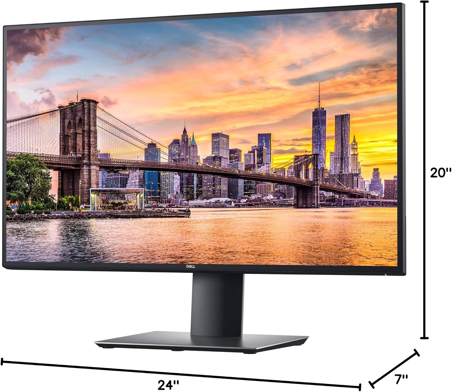 Dell UltraSharp U2720Q 27 Inch 4K UHD (3840 x 2160) LED Backlit LCD IPS USB-C Monitor (7GZ651) (Renewed)