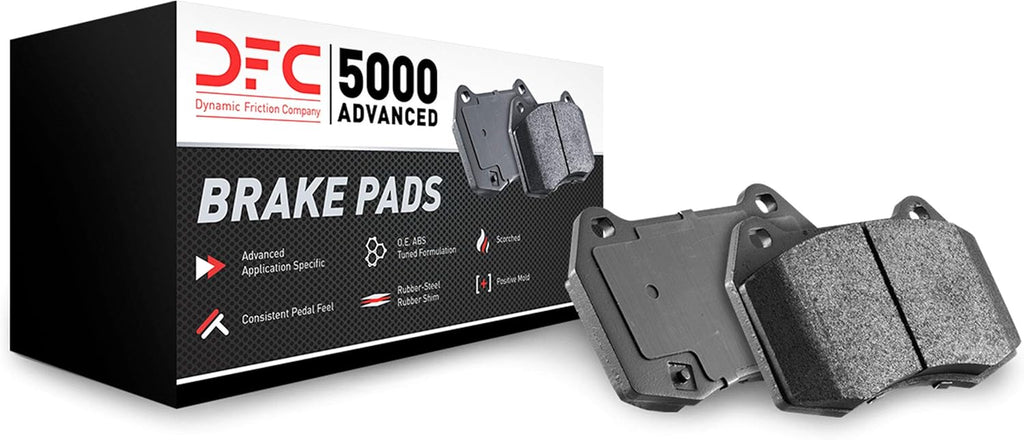 Dynamic Friction Company Front Brakes and Rotors| Automotive Replacement Brake Kits| Front 5000 Advanced Brake Pads and Rotors Kit| Fits 2011-2019 Ford Fiesta, 2016-2017 Ford Figo