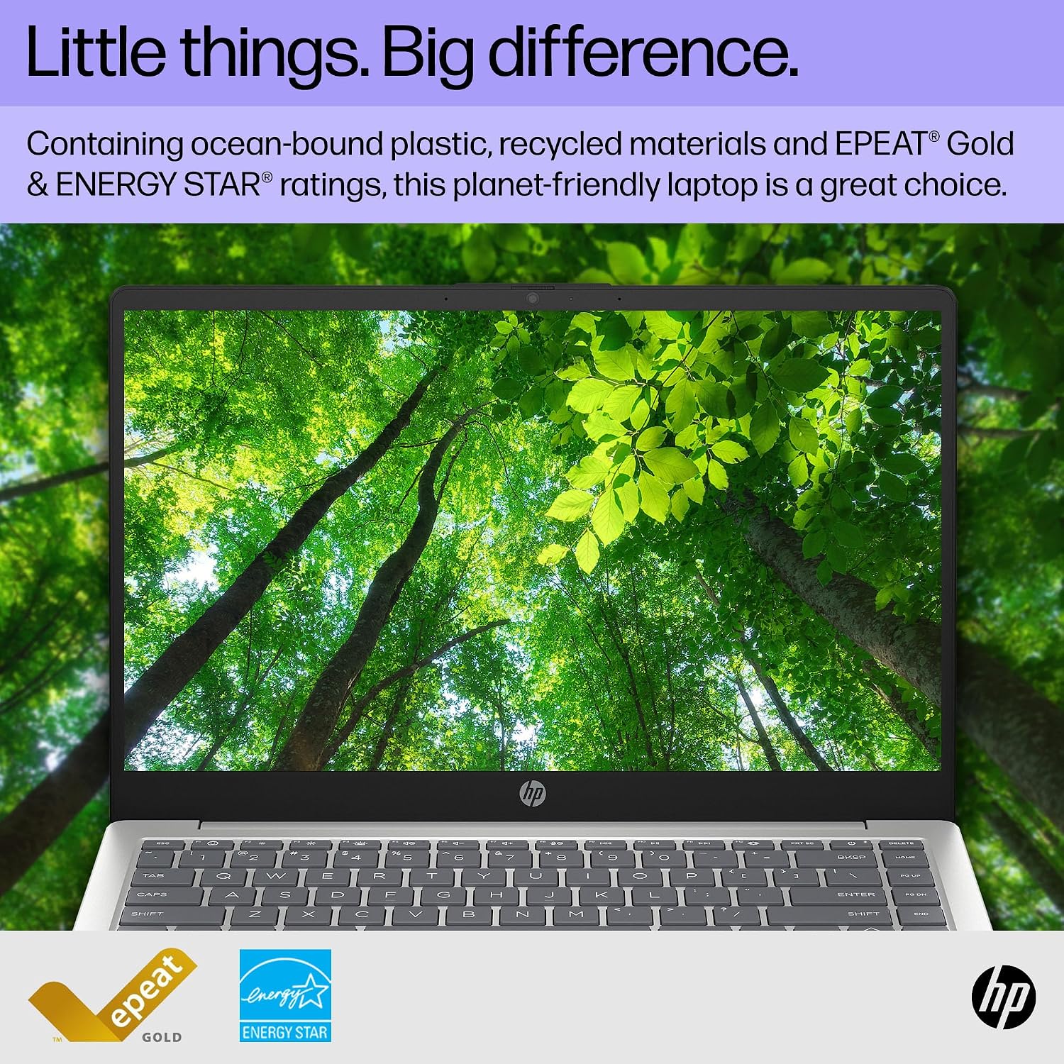 HP 14 inch FHD Display Slim Laptop | Intel Core i7-1355U Processor | Intel Iris Xe Graphics |Webcam | Silver | 32GB RAM | 512GB SSD | Windows 11 Home | Bundle with USB 3.0 Hub